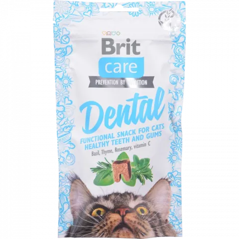 Ласощі д/котів Brit Care Dental 50 г з індичкою
