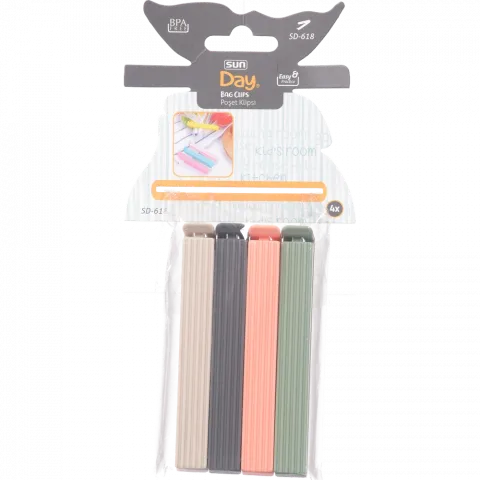 Затискачі для пакетів SunPlast (кух. аксесуар) 4 шт. SD-618 И181 (Туреччина)