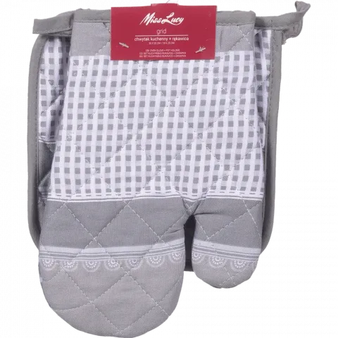 Прихватка+рукавичка MISS LUCY 18х25 см/20х20 см клітинка` арт. 8R2304 И036`