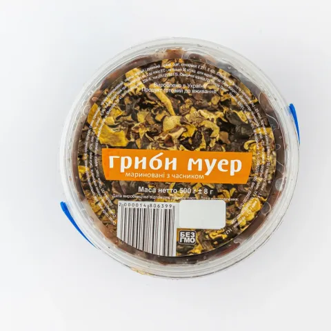 Гриби Муєр` мариновані з часником 500 г РЦ Кул.`