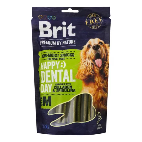 Ласощі д/собак Brit Premium 180 г Dental Snacks M з колагеном і спіруліною