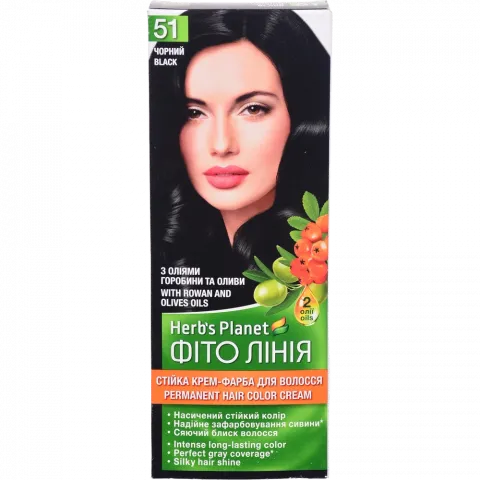 Фарба д/волосся Фіто лінія Herb`s Planet  51 Чорний