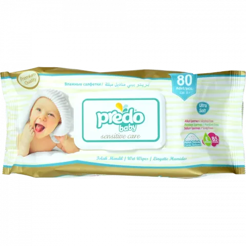 Серветки вологі Predo дит. 80 шт.  W-180  И007 (Туреччина)