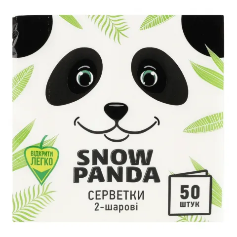Серветки Сніжна Панда 50 шт. білі