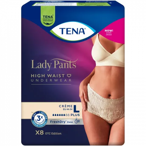 Труси д/дорослих Tena 8 шт. урологічні Lady Pants Plus Creme L
