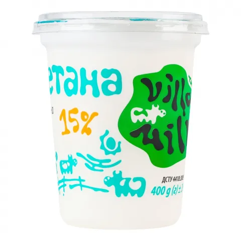 Сметана Villa Milk 15 400 г