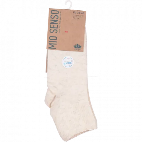 Шкарпетки жін. MioSenso Relax4 C531R Gliter silver-on-ecru 38-40