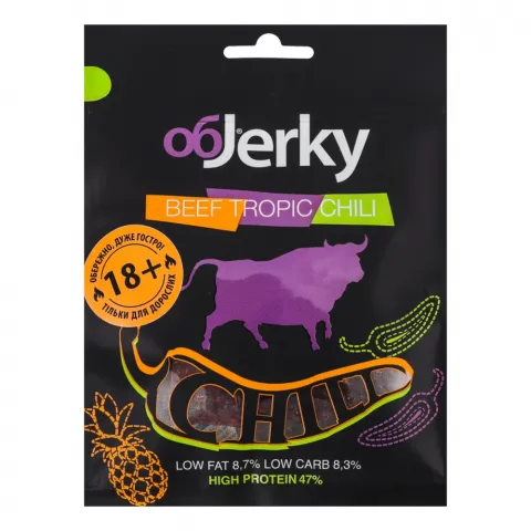 Снеки м`ясні ОбJerky 50 г Яловичина Чилі в`ял.