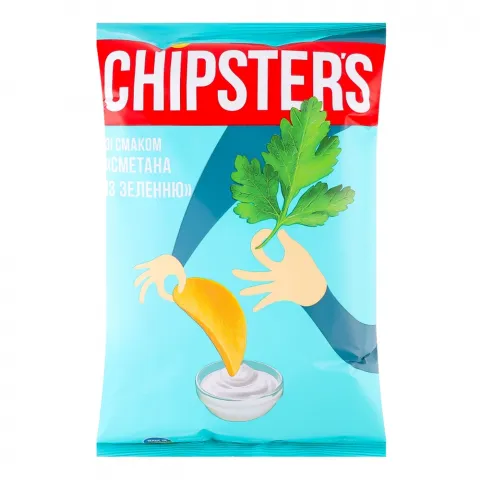 Чипси Chipster`s 130 г Сметана із зеленню