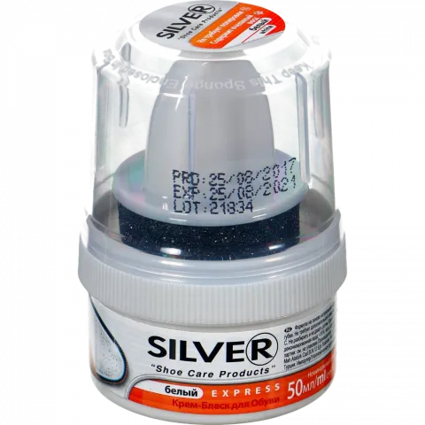 Крем-блиск д/взуття Silver 50 мл білий ковп.