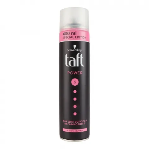 Лак д/волосся Taft 350/400 мл Чорний Power ніжність кашеміру