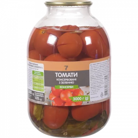 Конс Томати 7` 3 л з зеленню`