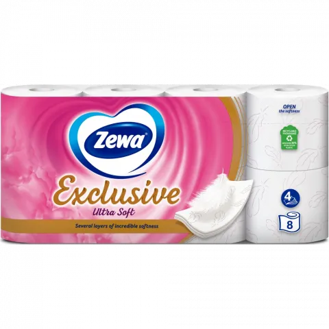 Туалетний папір Zewa 8 шт. Exclusive Ultra soft