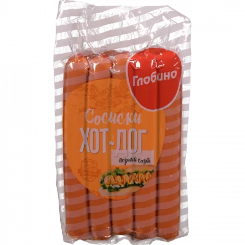 Сосиски Глобино хот-дог 550 г 1 ґат. т/у