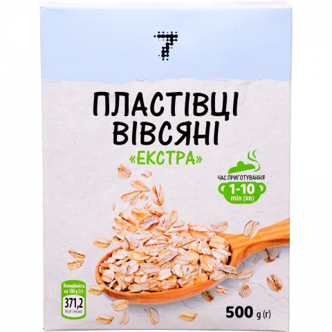 Пластівці 7` 500 г Вівсяні карт.`