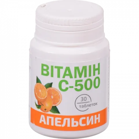 Добавка дієтична К енд Здоров`я Вітамін С-500 30 табл. зі смаком апельсину