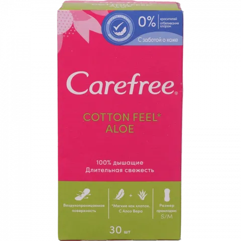Прокладки щоден. Carefree 30/32 шт. алое