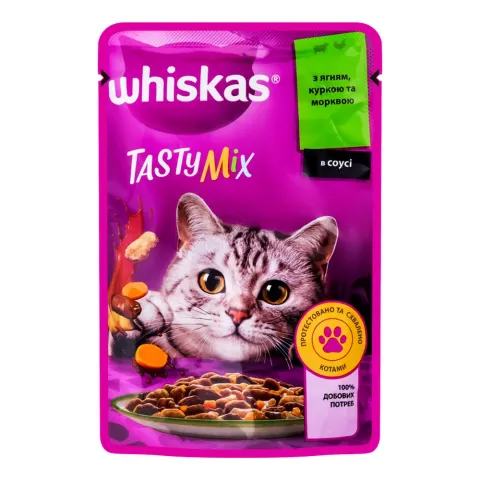 Корм д/котів Віскас Tasty Mix 85 г Ягня,Курка та Морква