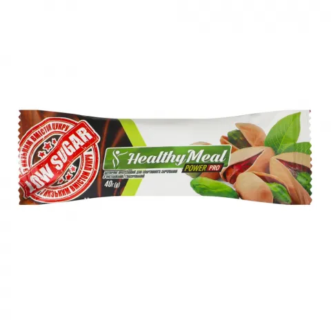 Батончик протеїновий Healthy Meal 40 г з фісташками глазур.