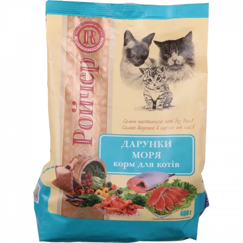 Корм д/котів Ройчер 400 г сух. Дарунки моря