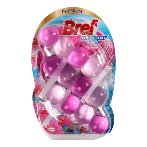 Освіж. д/унітазу Bref 3х42 г Блискучий гель Весняний дощ