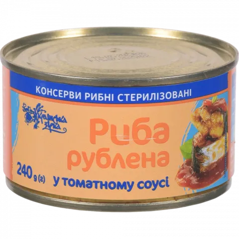 Конс Риба рублена Українська Зірка 240 г з/б т/с