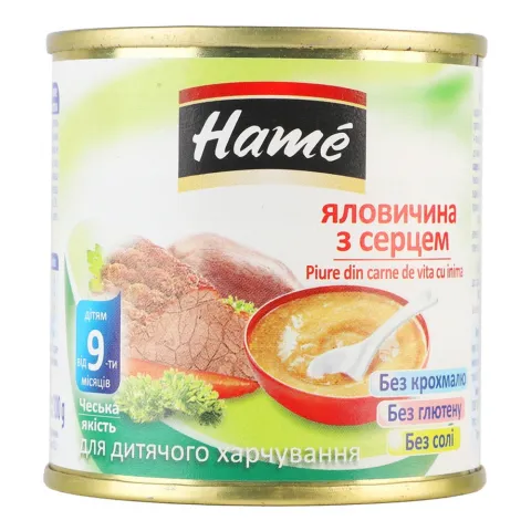 Пюре Hame 100 г яловичина з серцем