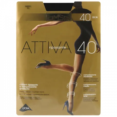 Колготи жін. Omsa Attiva 40 Nero 5