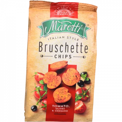 Сухарі-брускеті Maretti 70 г Помідори-оливки-орегано (Болгарія)