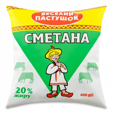 Сметана Веселий пастушок 20 350 г п/е