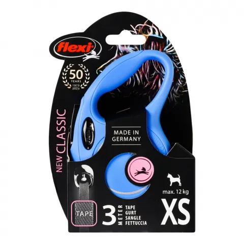 Рулетка Flexi New Classic Xs 3 м синя