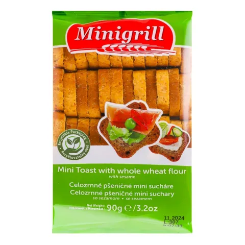 Тости пшеничні Minigrill 90 г з цільного зерна Diatosta