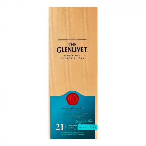 Віскі The Glenlivet 0,7 л дер. кор. 43 21 рік