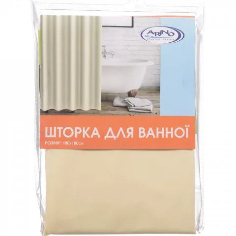 Arino Шторка для ванної 180x180 см бежева 57309