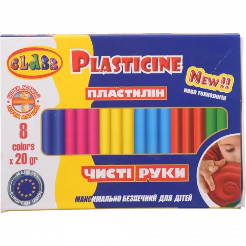 Пластилін Class Чисті руки MAXI 8 шт. ECO 7644С 160 г