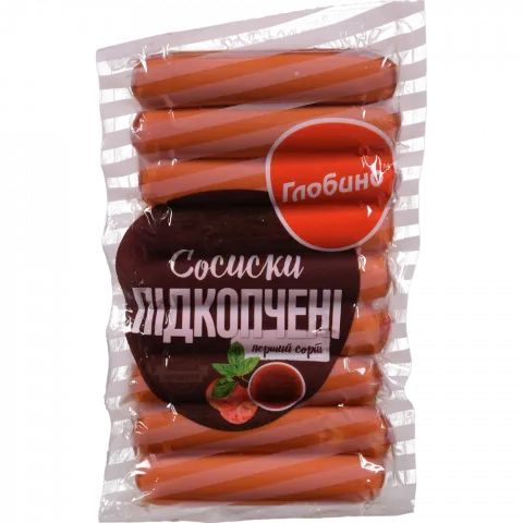 Сосиски Глобино Підкопчені 325 г 1 ґат. в/п