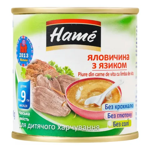 Пюре Hame 100 г яловичина з язиком