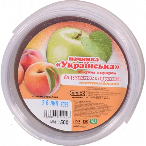Начинка Віліс 500 г Українська з ароматом персика