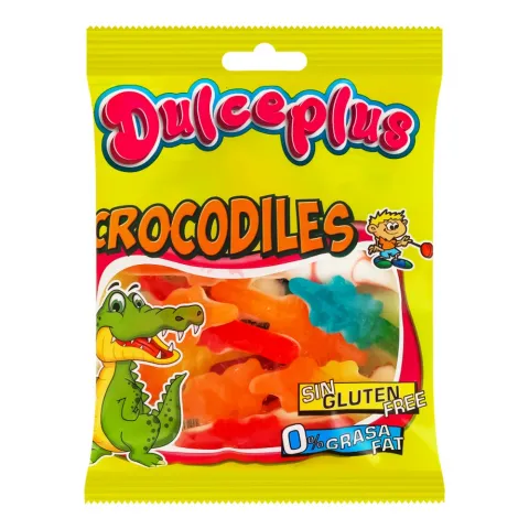 Жувальні цукерки Dulceplus 100 г Крокодили без глютену