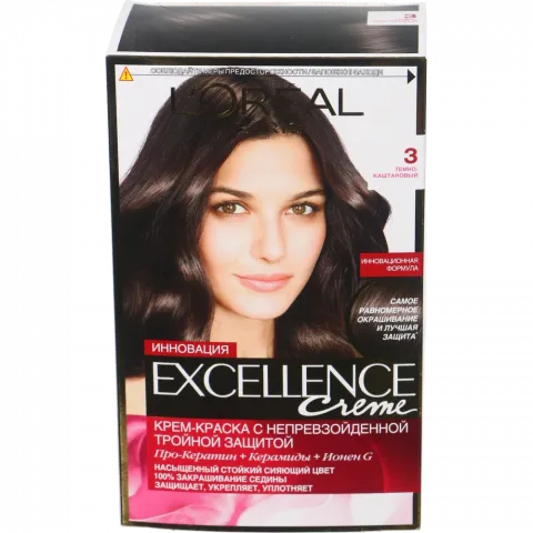 Фарба д/волосся L`Oreal EXCELLENCE 300 Темно-каштановий