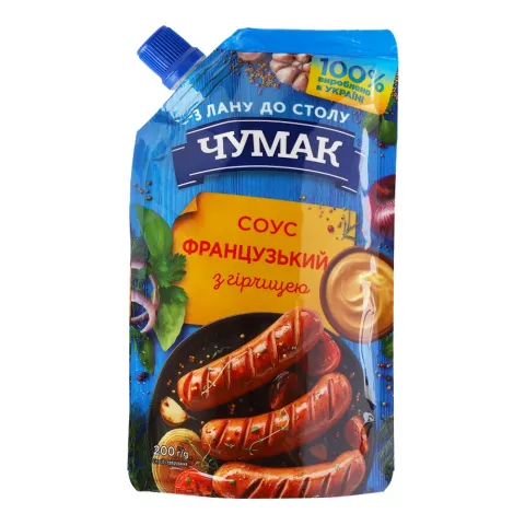 Соус Чумак 200 г д/пак. Французький з гірчицею