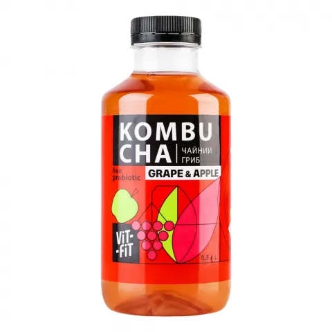 Напій б/алк. Vit-Fit 0,5 л Kombucha Grapef and Apple
