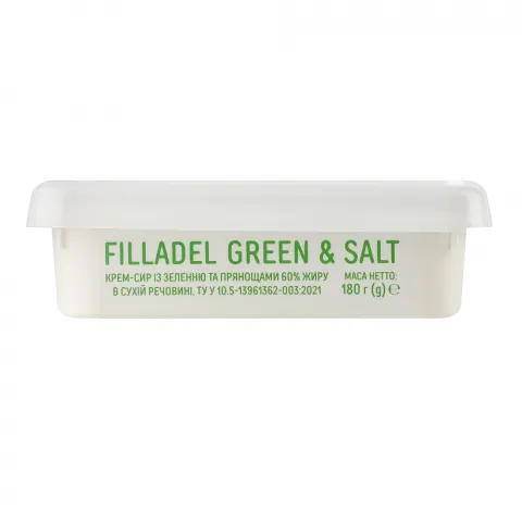 Крем-сир Біло 180 г Filladel Green and Salt