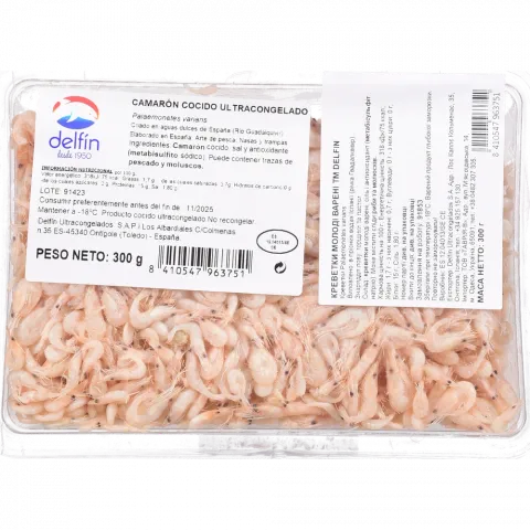 Креветки бейбі Delfin варені 300 г (Іспанія) И751