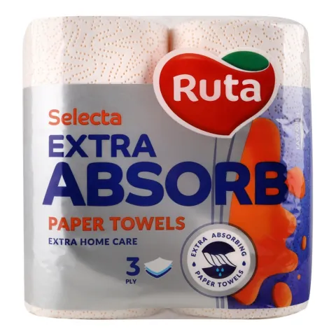 Рушники паперові Рута 2 шт. Selecta білі 3 шар.