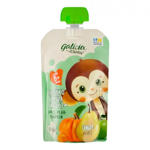 Пюре Galicia Baby 90 г Яблучно-грушево-гарбузове