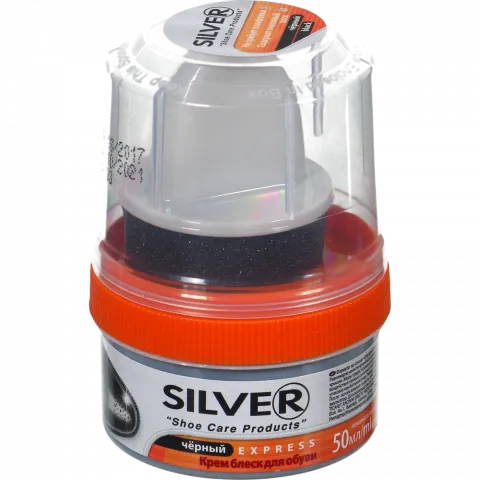 Крем-блиск д/взуття Silver 50 мл Преміум чорн.