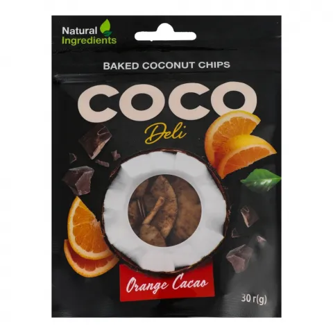 Чипси кокосові Coco Deli 30 г Апельсин/Кориця/Кава