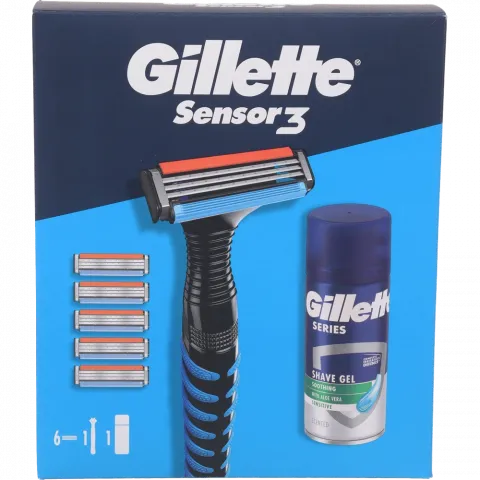 Набір подар. Gillette Mach3 Станок 6 касет+Гель д/гоління Series