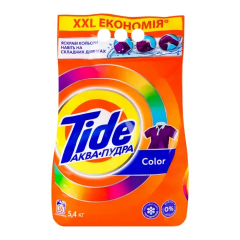 Порошок Tide 5,4/6 кг Аква-Пудра автомат колор